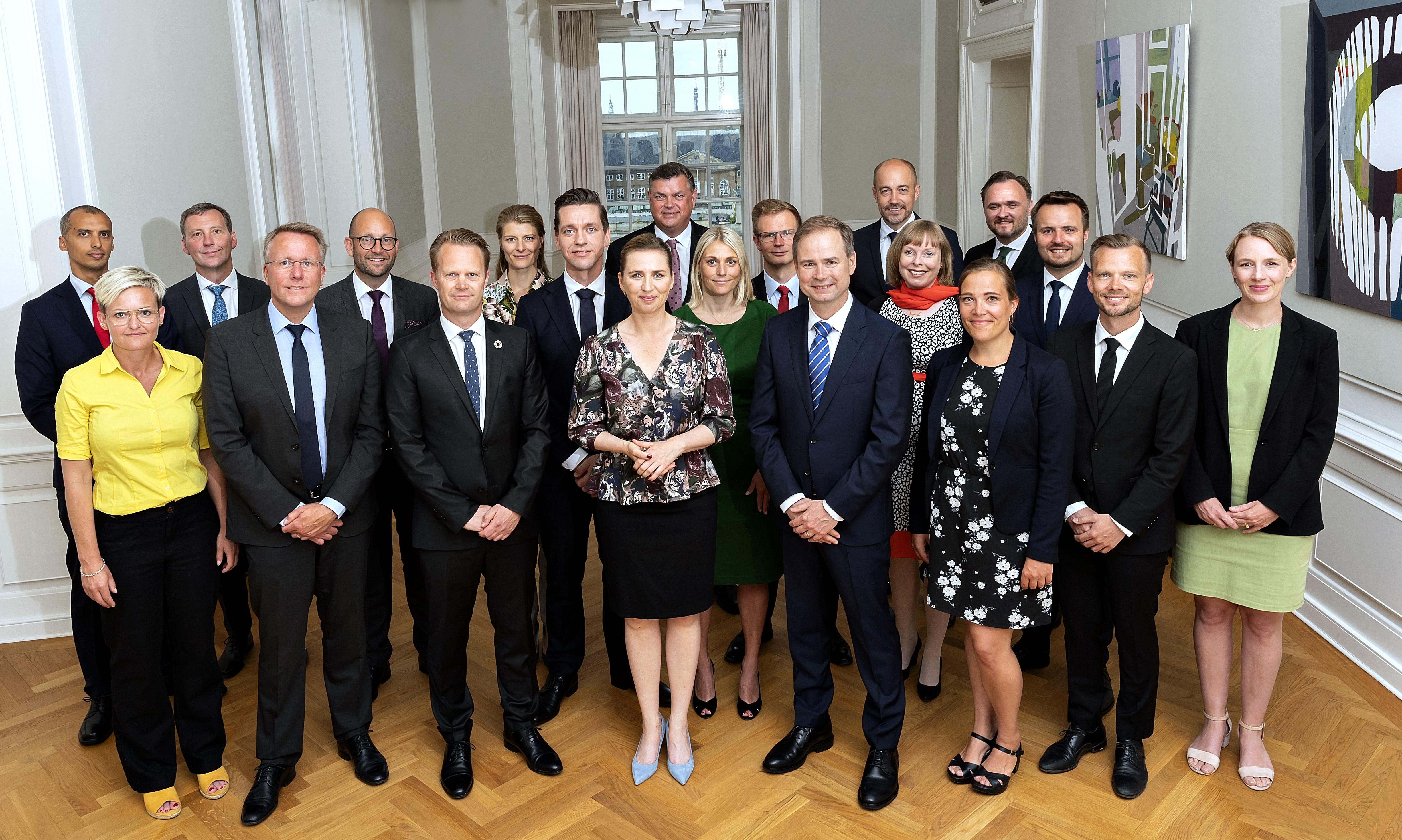 Gruppebillede af regeringen Mette Frederiksen 