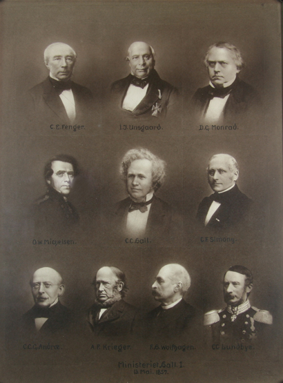 Ministrene i regeringen Hall